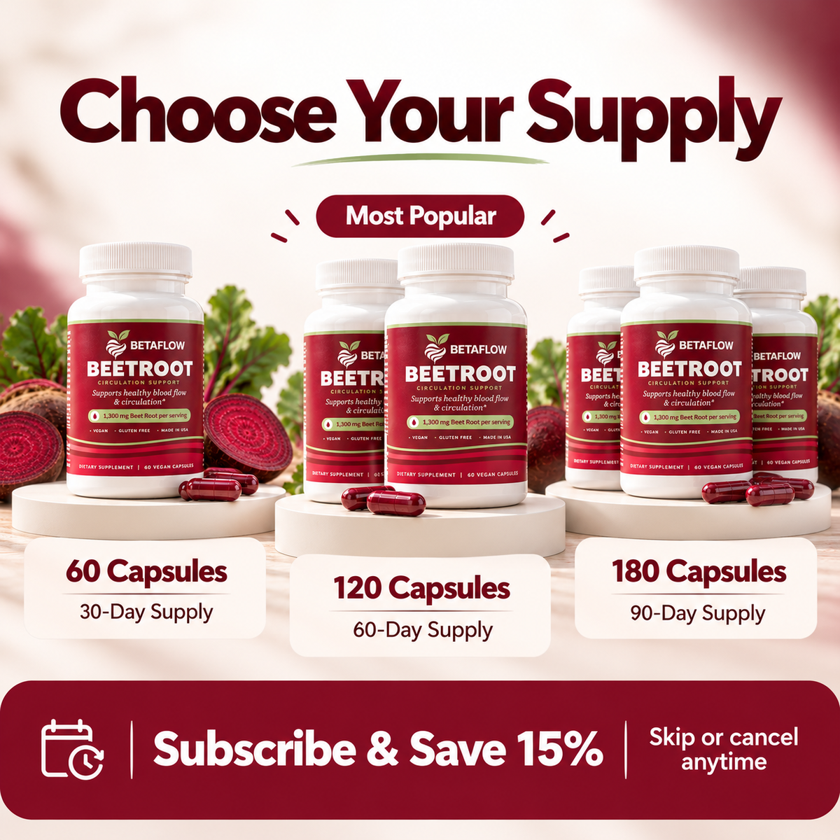 Betaflow™ - Beetroot Capsules